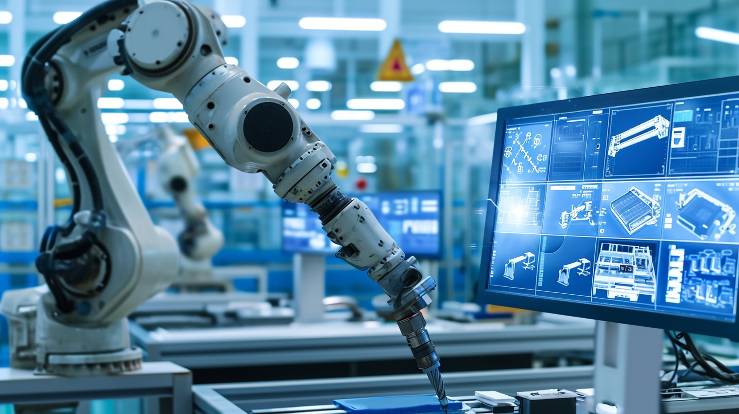 Robot industrial trabajando en un entorno automatizado
