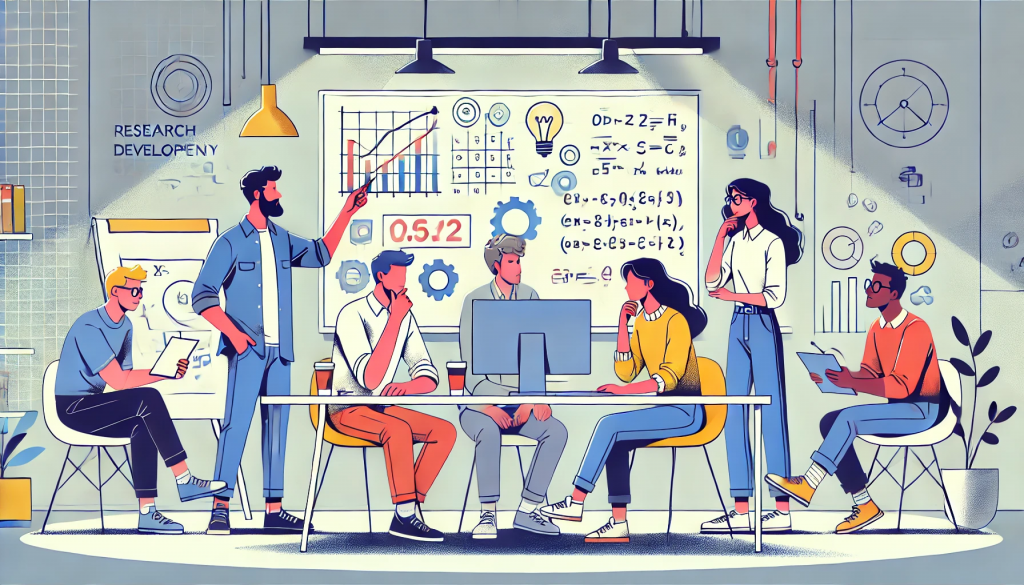 Grupo de personas colaborando en investigación y desarrollo